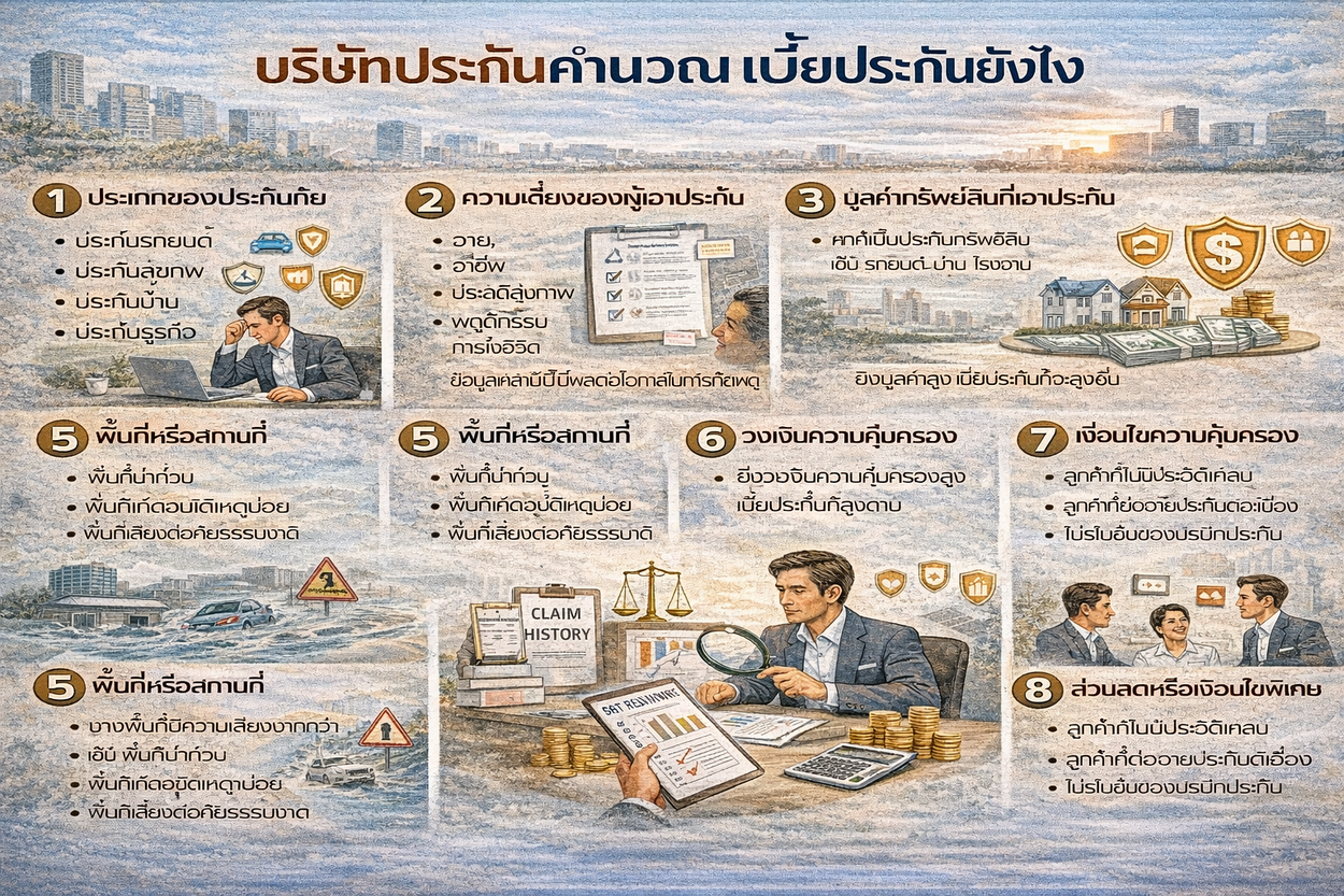 บริษัทประกันคำนวณเบี้ยประกันยังไง