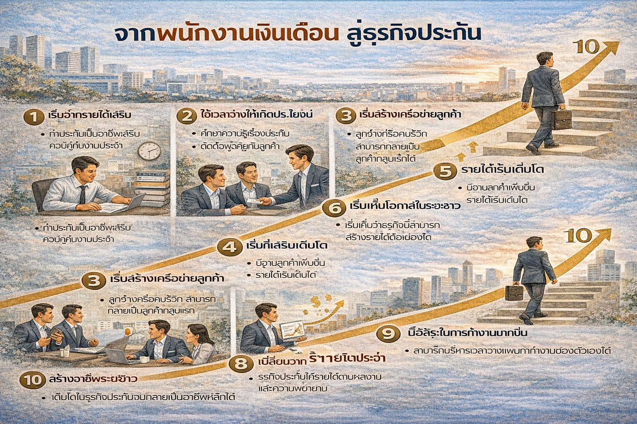 จากพนักงานเงินเดือน สู่ธุรกิจประกัน