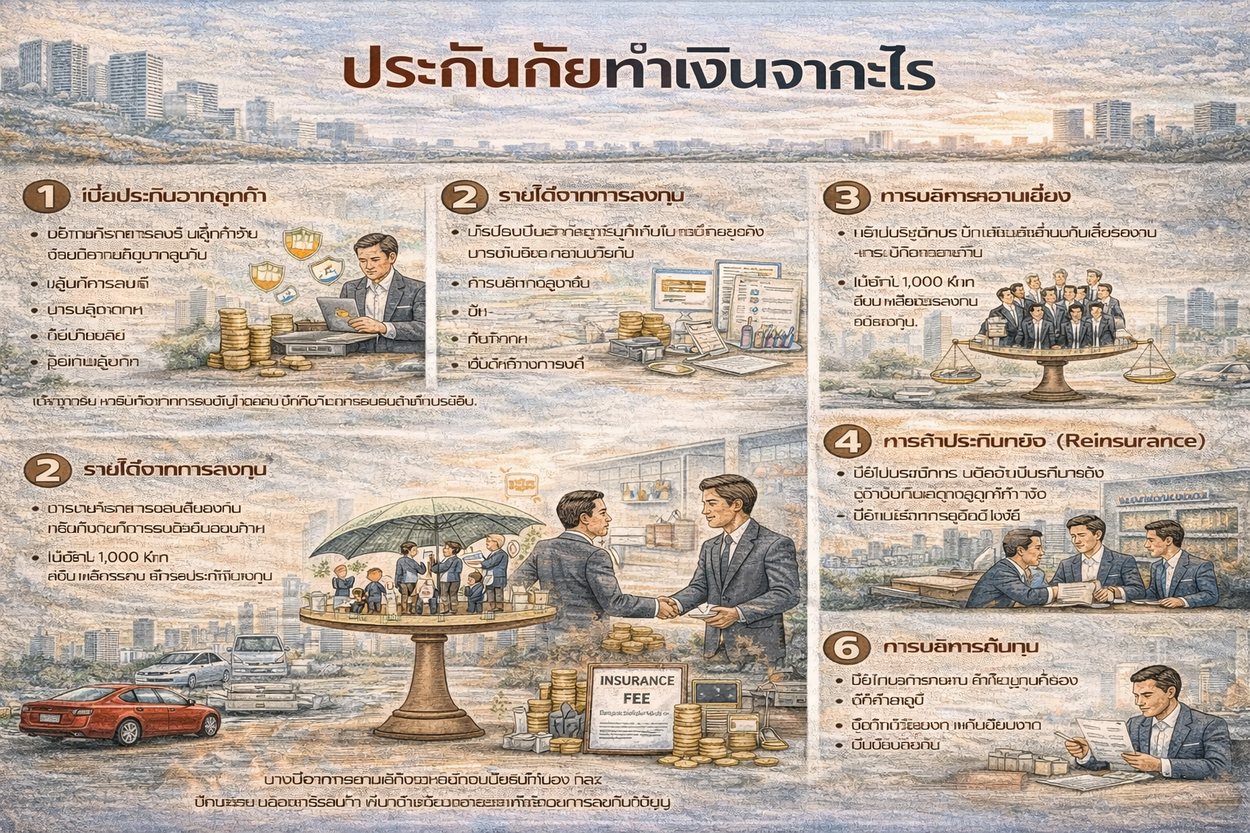 ประกันภัยทำเงินจากอะไร