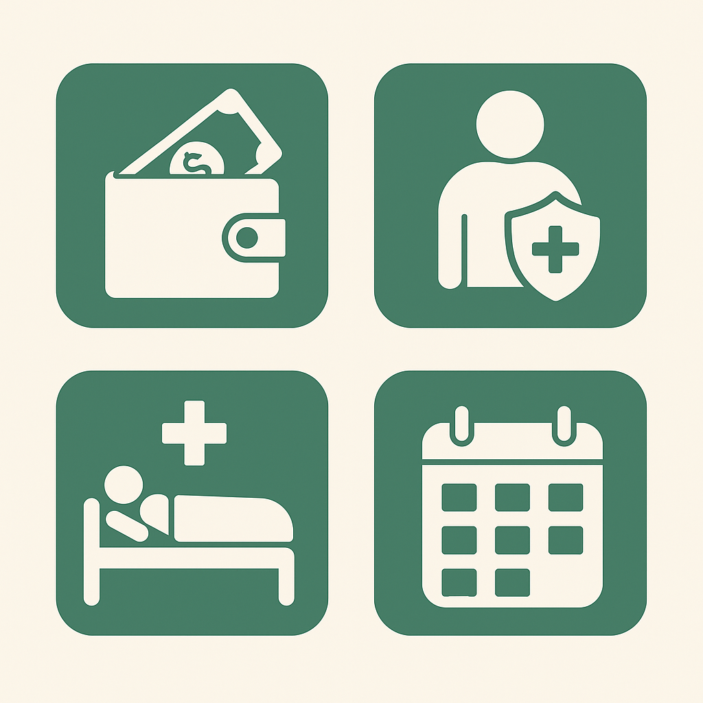 ความคุ้มครองหลักของประกันรายได้