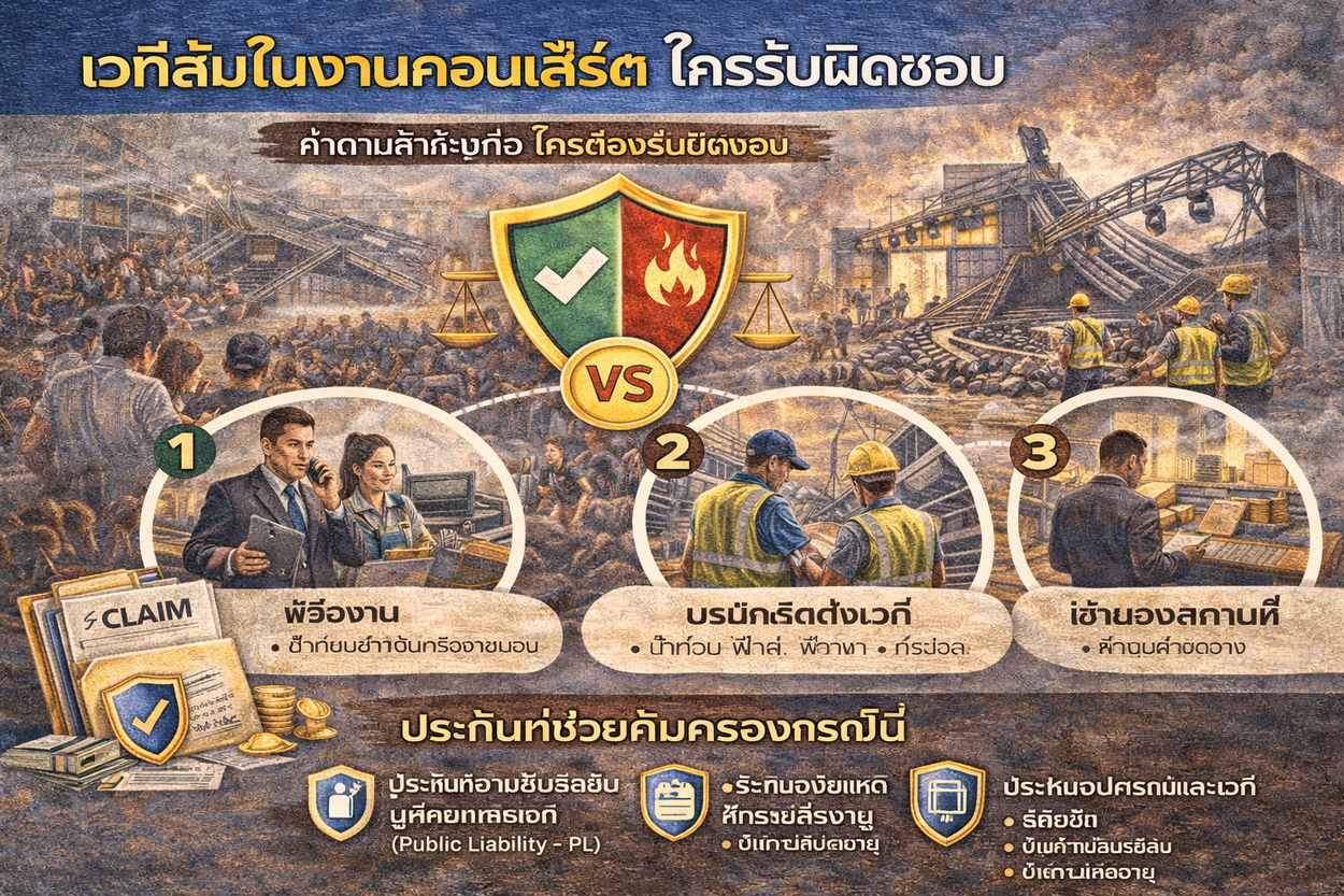 เวทีล้มในงานคอนเสิร์ต ใครรับผิดชอบ