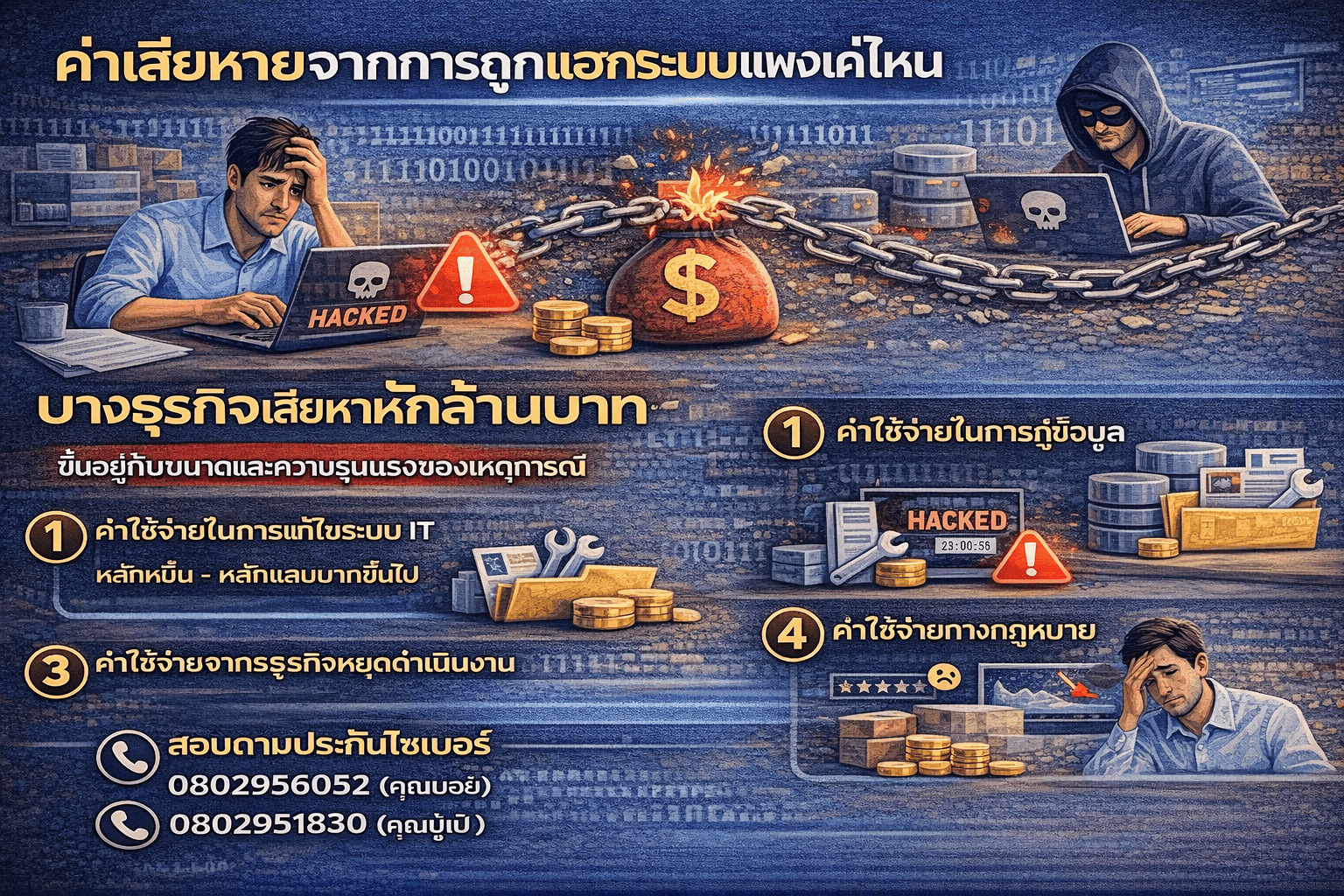 ค่าเสียหายจากการถูกแฮกระบบแพงแค่ไหน