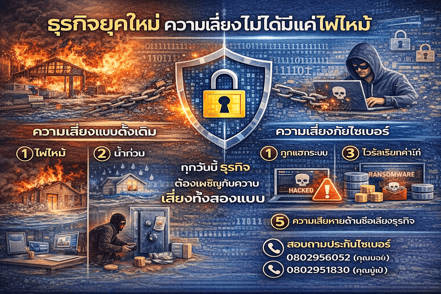 ธุรกิจยุคใหม่ ความเสี่ยงไม่ได้มีแค่ไฟไหม้