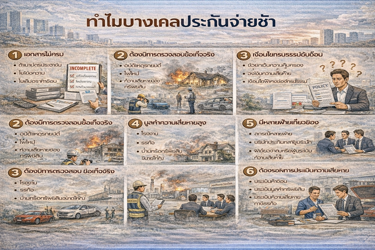 ทำไมบางเคสประกันจ่ายช้า