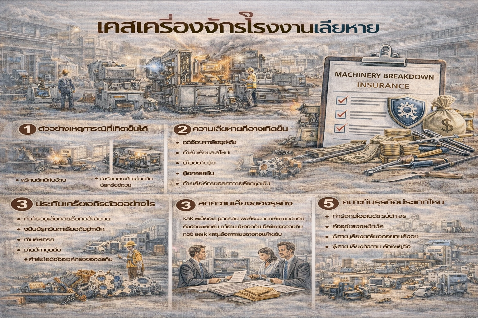 เคสเครื่องจักรโรงงานเสียหาย