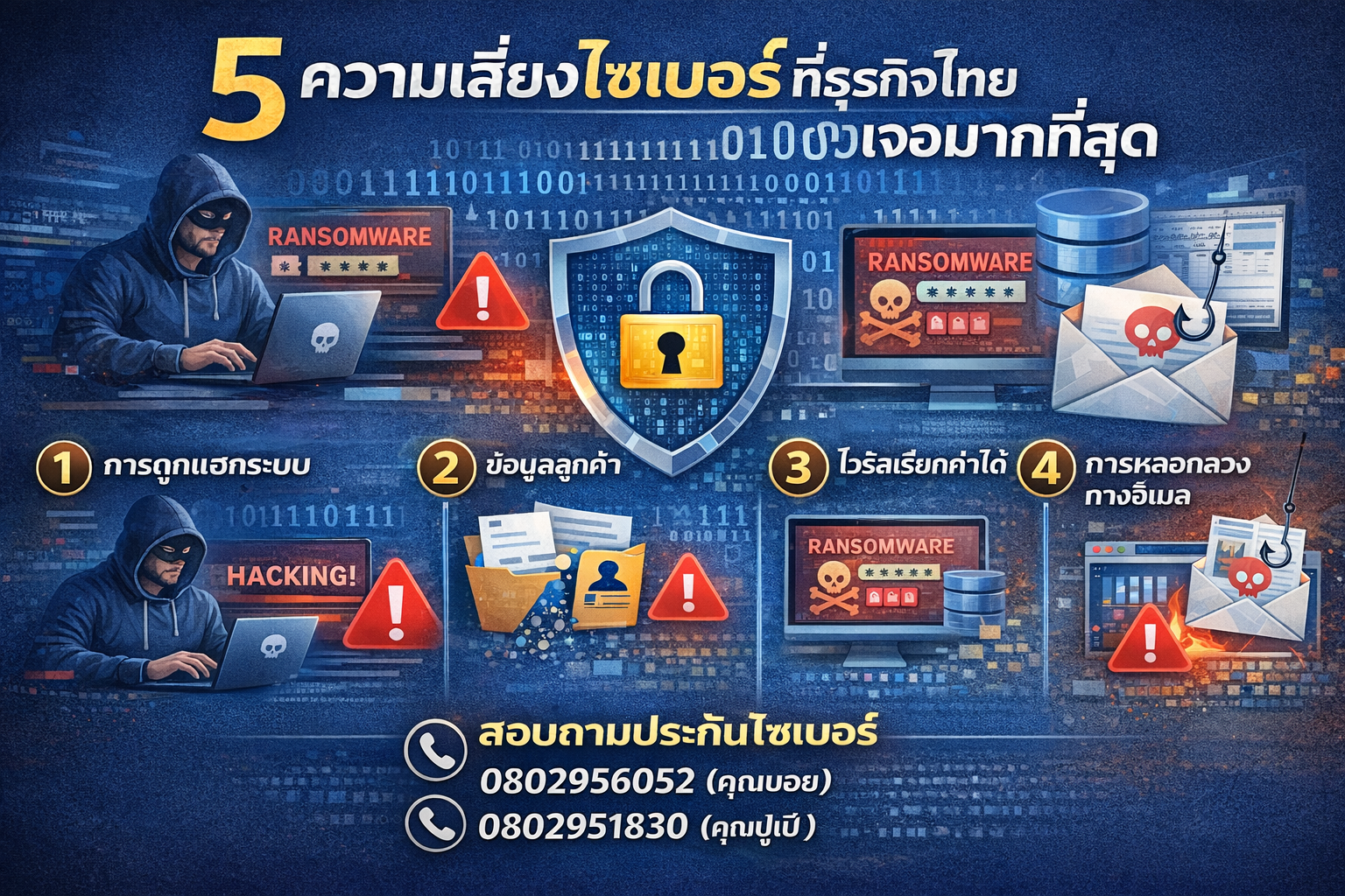 5 ความเสี่ยงไซเบอร์ที่ธุรกิจไทยกำลังเจอมากที่สุด