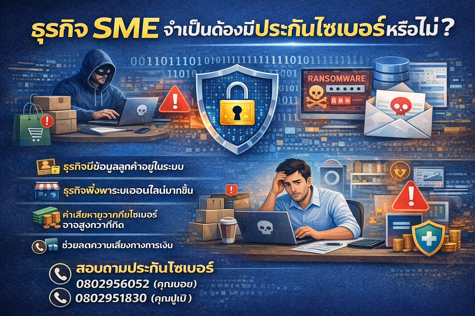 ธุรกิจ SME จำเป็นต้องมีประกันไซเบอร์หรือไม่