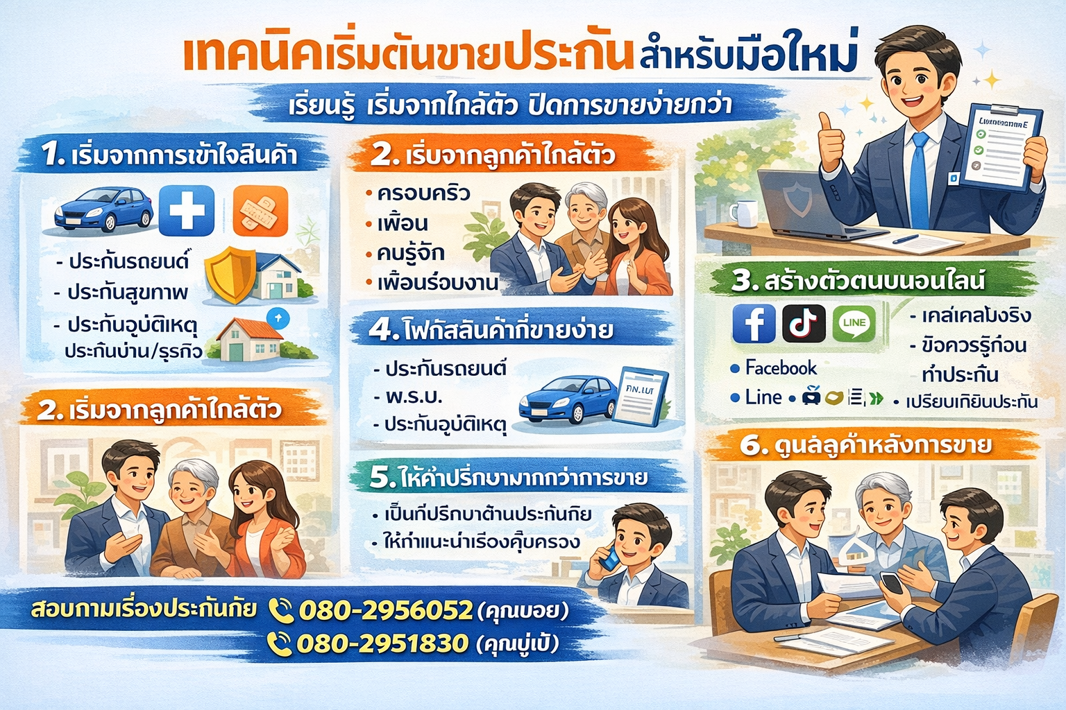 เทคนิคเริ่มต้นขายประกันสำหรับมือใหม่
