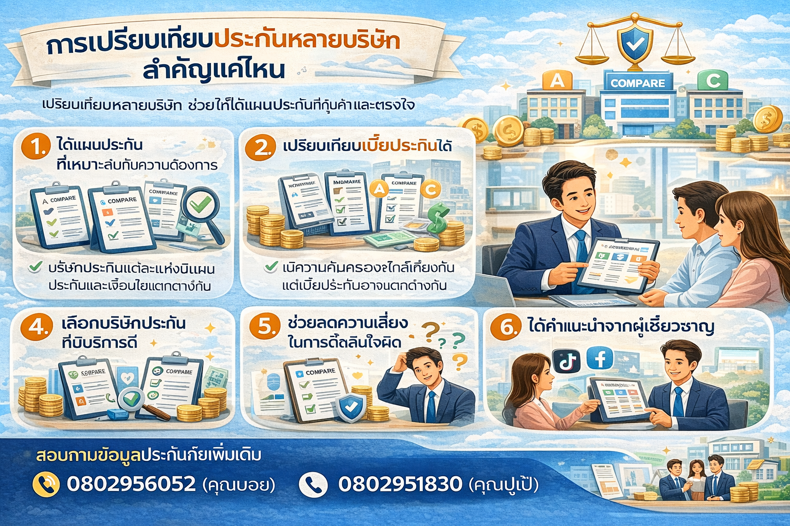 การเปรียบเทียบประกันหลายบริษัทสำคัญแค่ไหน