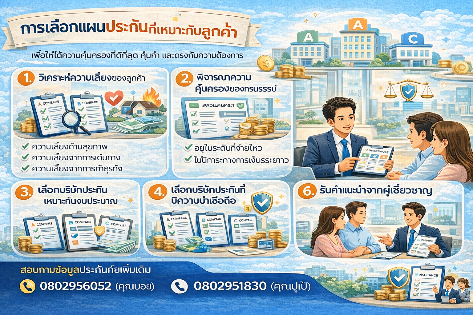 การเลือกแผนประกันที่เหมาะกับลูกค้า