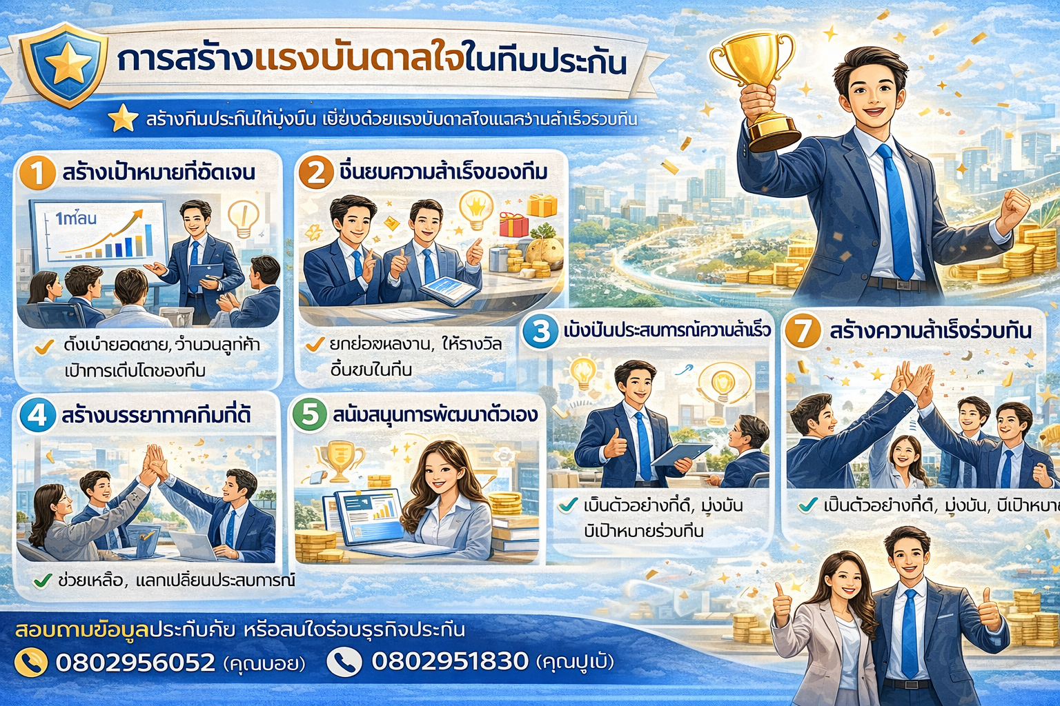 การสร้างแรงบันดาลใจในทีมประกัน
