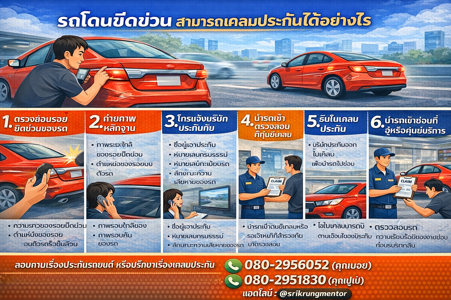 รถโดนขีดข่วน สามารถเคลมประกันได้อย่างไร