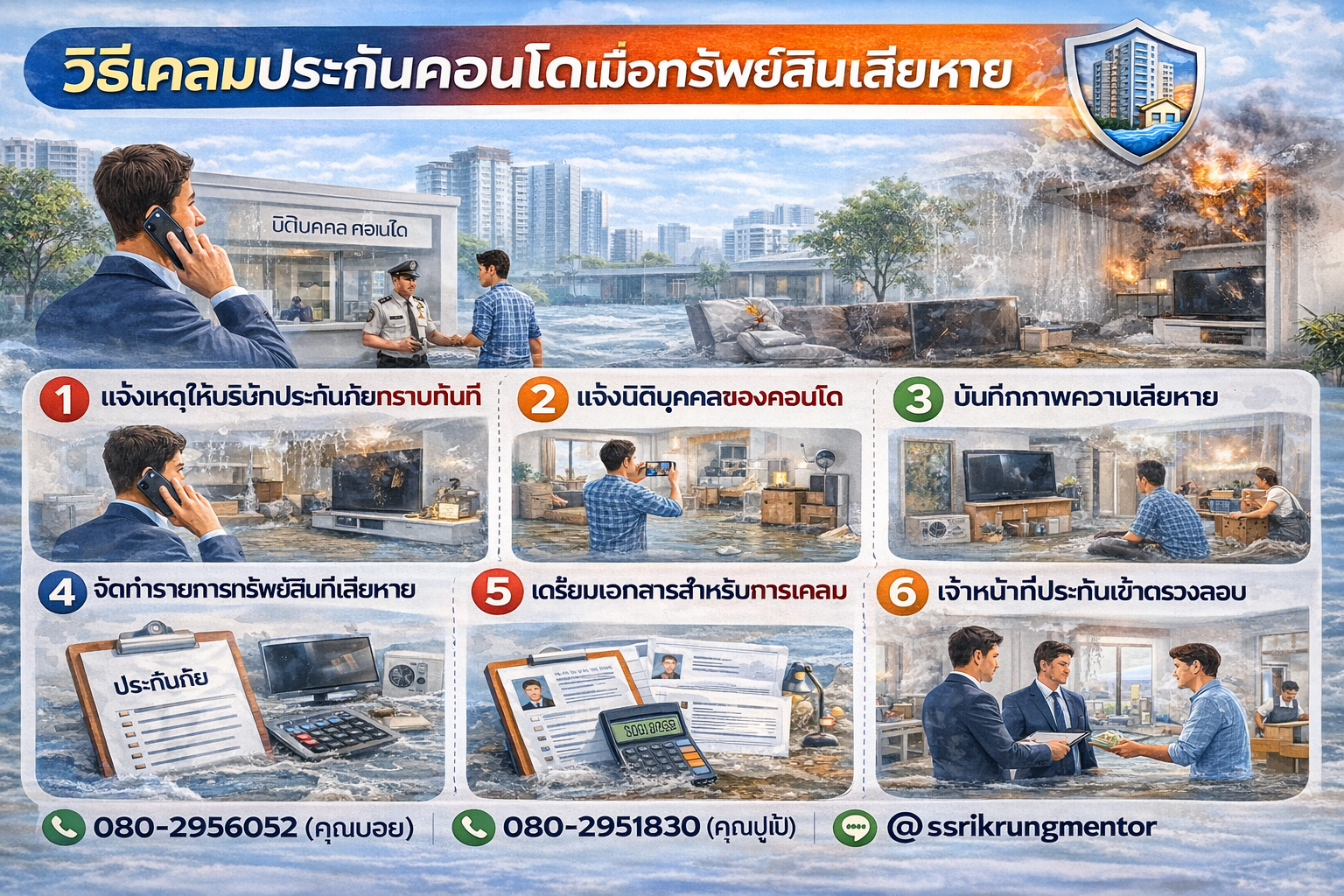 วิธีเคลมประกันคอนโดเมื่อทรัพย์สินเสียหาย