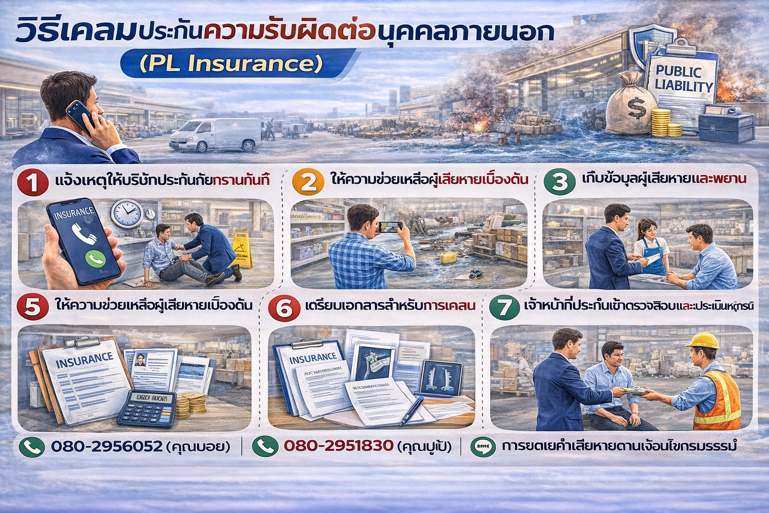 วิธีเคลมประกันความรับผิดต่อบุคคลภายนอก (PL Insurance)