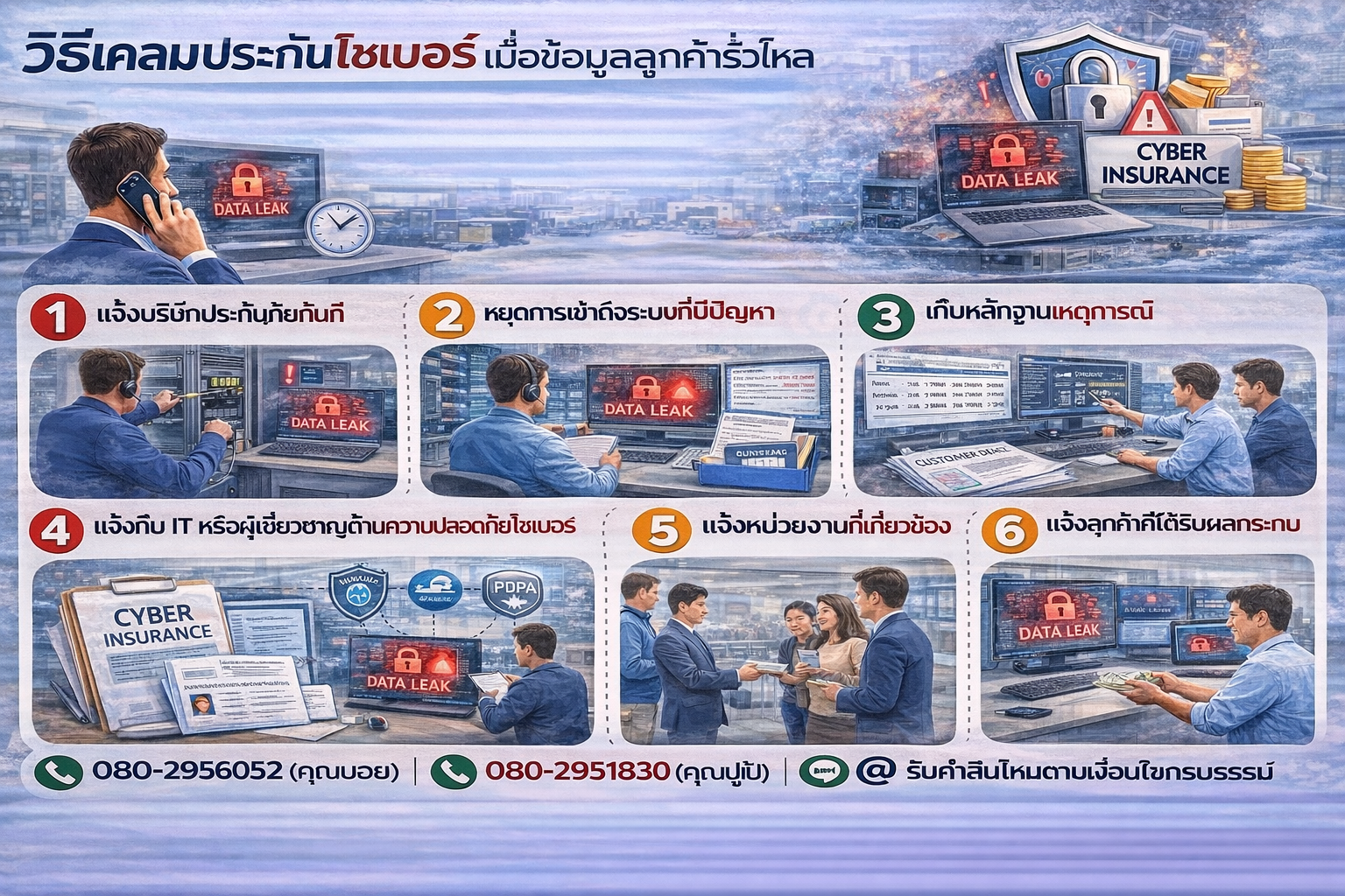 วิธีเคลมประกันไซเบอร์เมื่อข้อมูลลูกค้ารั่วไหล