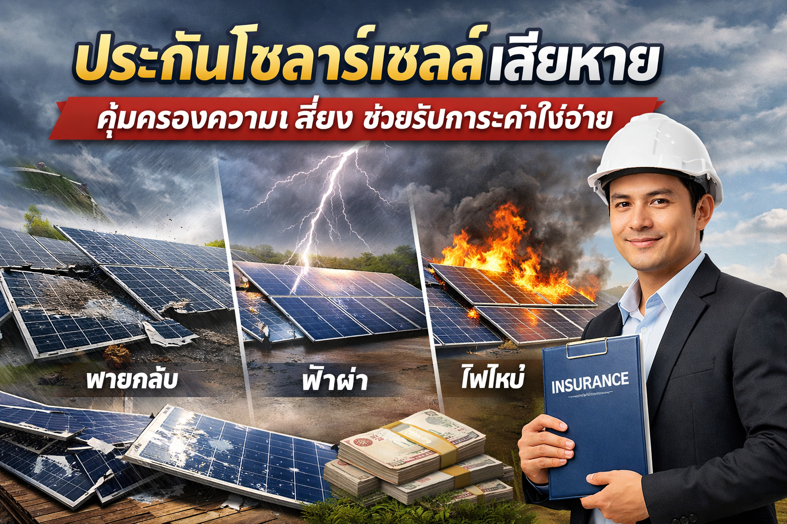 เคสจริง: ประกันโซลาร์เซลล์เสียหาย ประกันช่วยอะไรได้บ้าง