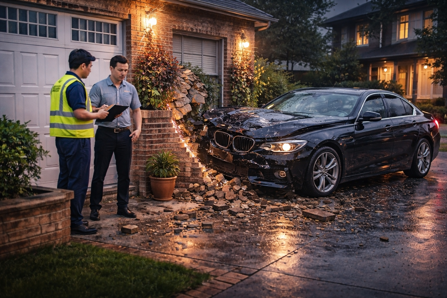 เคสรถหรูชนกำแพงบ้าน ค่าเสียหายหลักแสน ประกันช่วยอะไร