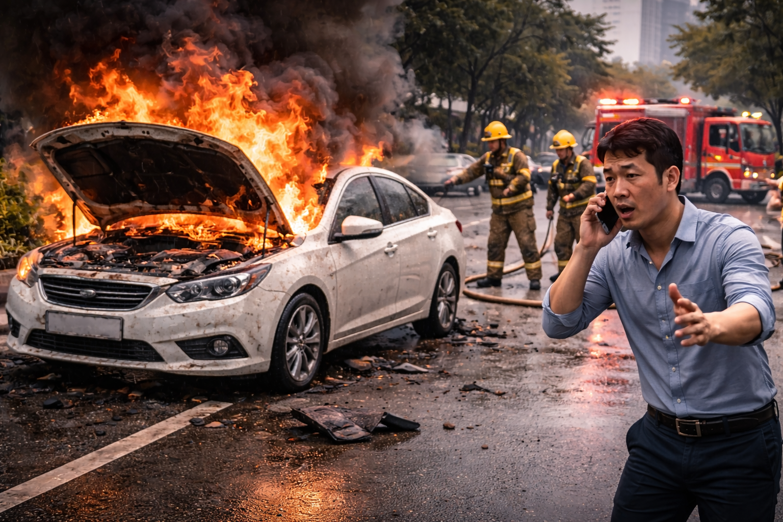 เคสรถไฟไหม้จากเครื่องยนต์ ประกันจ่ายหรือไม่