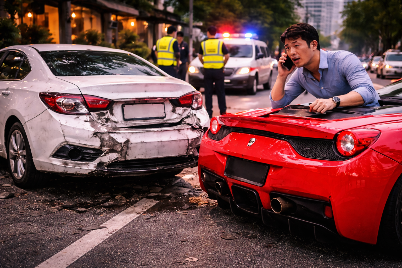 เคสรถชนรถหรู Ferrari ค่าเสียหายหลายล้าน ประกันช่วยยังไง