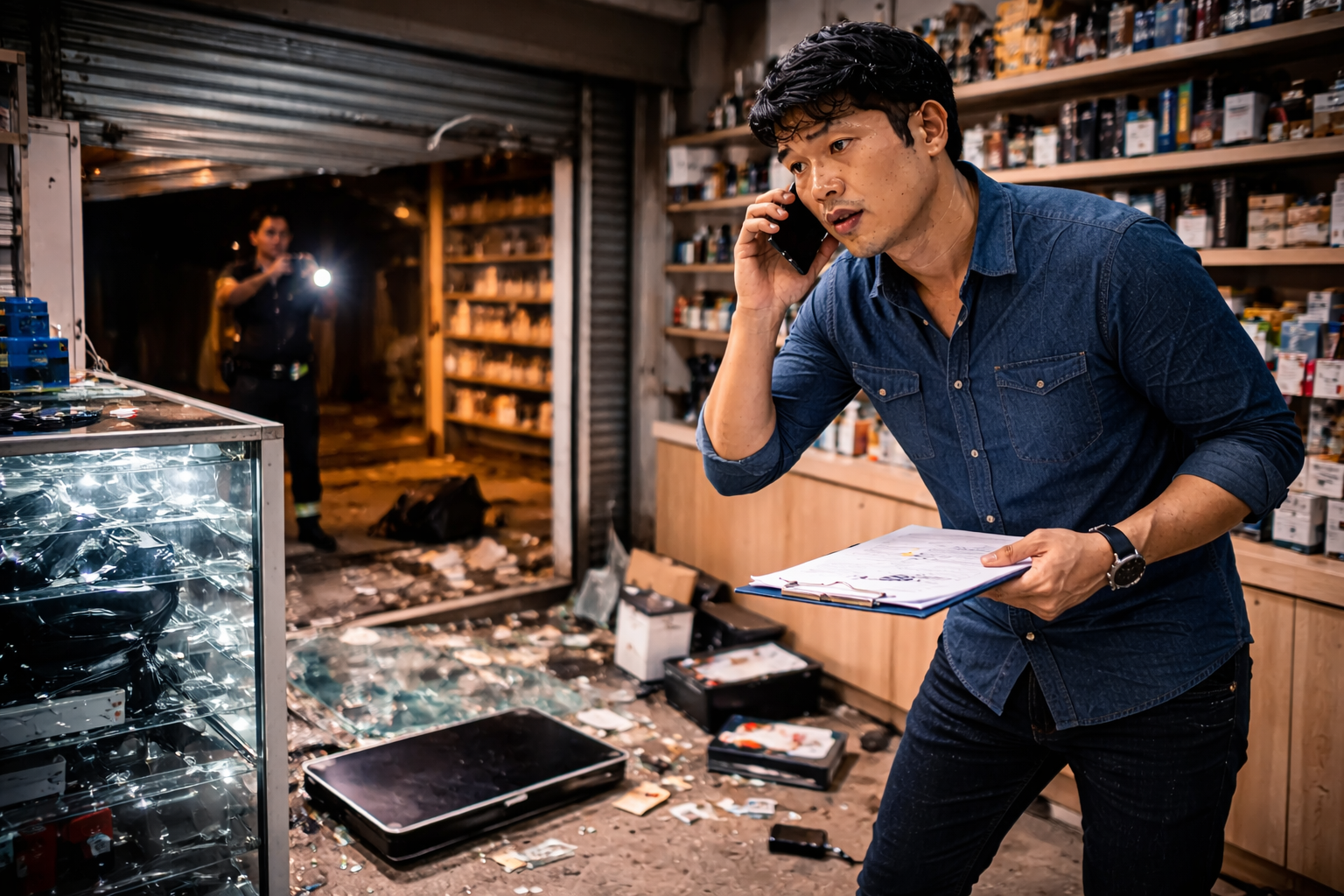 เคสร้านค้าโดนโจรกรรมตอนกลางคืน ประกันจ่ายไหม