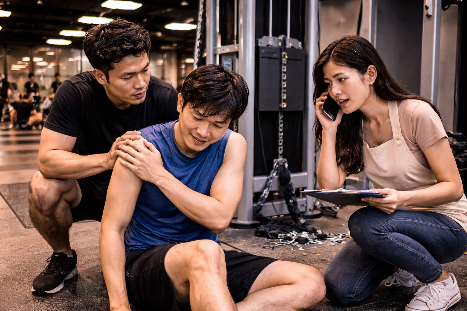 เคสฟิตเนสลูกค้าบาดเจ็บจากอุปกรณ์ ใครต้องรับผิด