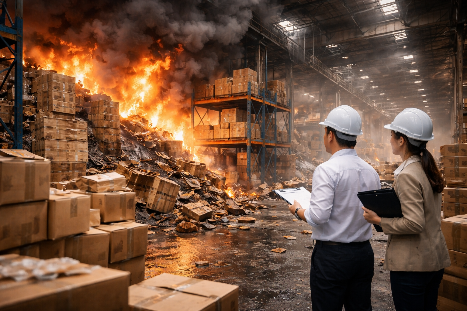 ไฟไหม้คลังสินค้าออนไลน์ สินค้าเสียหายจำนวนมาก ประกันช่วยอย่างไร