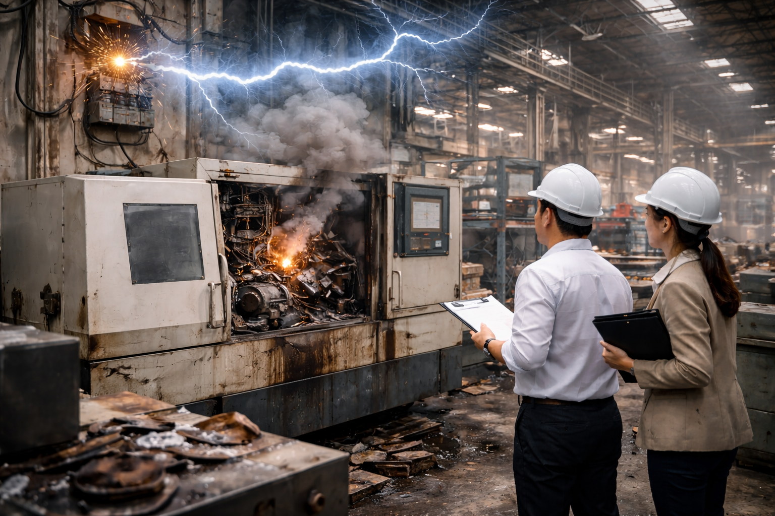 เครื่องจักรเสียหายจากไฟกระชาก โรงงานต้องหยุดผลิต ประกันช่วยอย่างไร