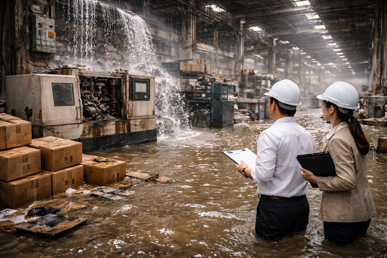 โรงงานน้ำท่วมเสียหายหนัก เครื่องจักรและสินค้าเสียหาย ประกันช่วยอย่างไร