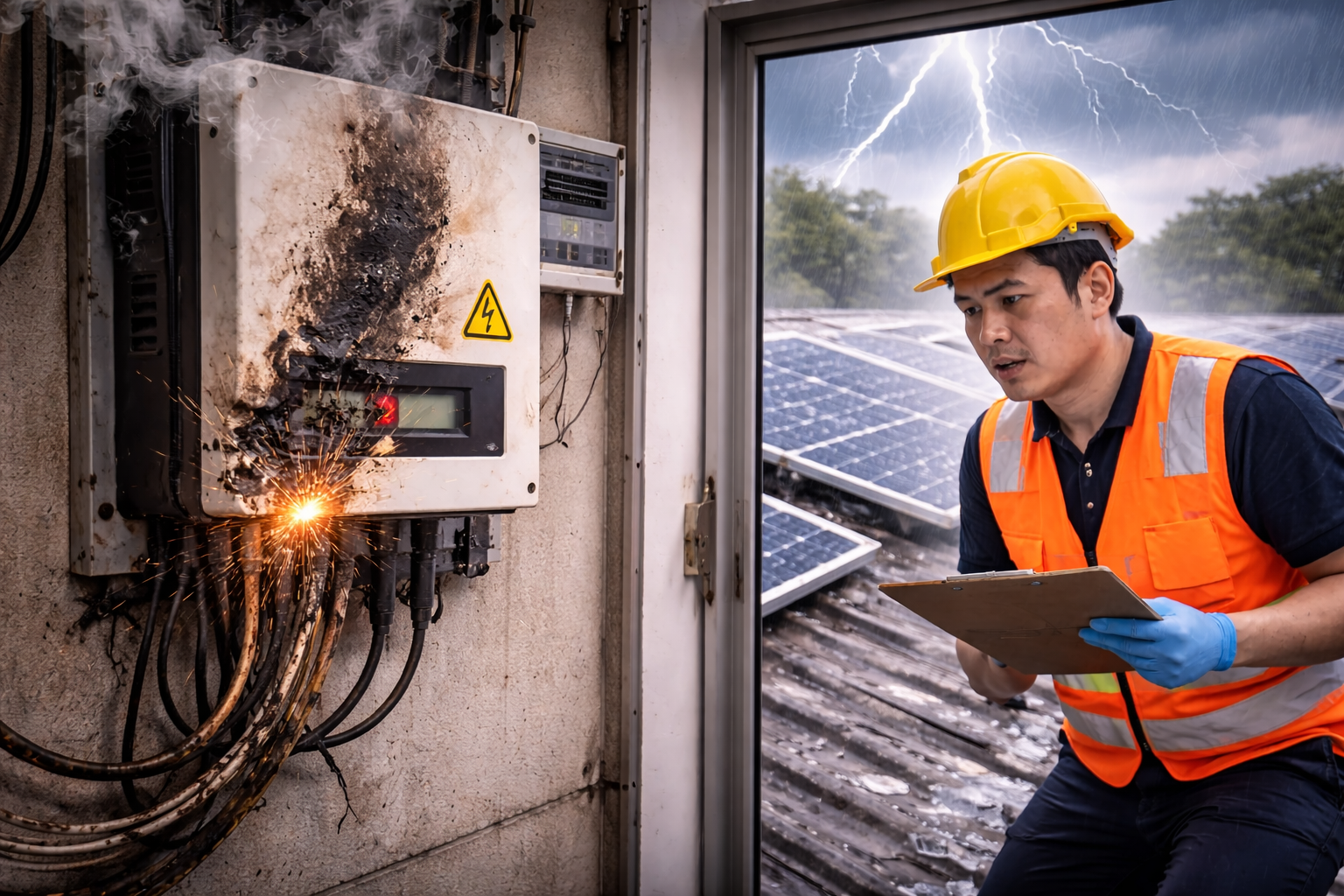 ฟ้าผ่าทำให้ระบบโซลาร์เซลล์เสียหาย เจ้าของอาคารเสียหายหลายแสน ประกันช่วยอย่างไร