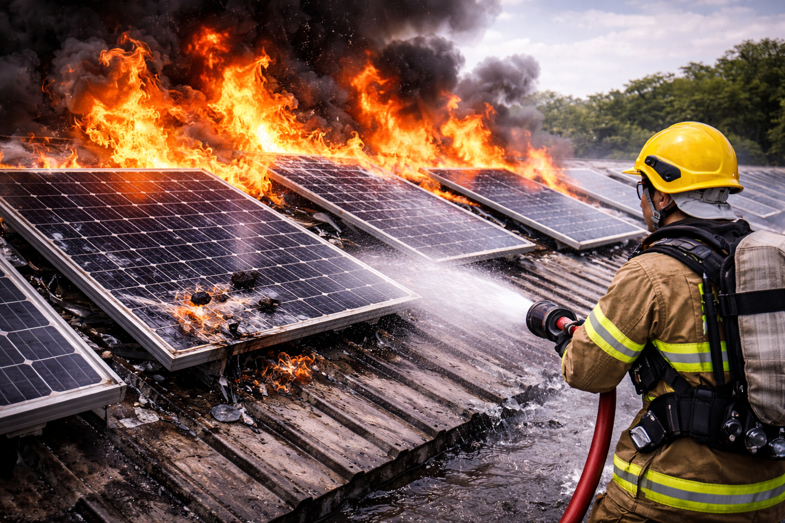 ไฟไหม้ระบบโซลาร์เซลล์บนหลังคา ความเสียหายหลายล้าน ประกันช่วยอย่างไร