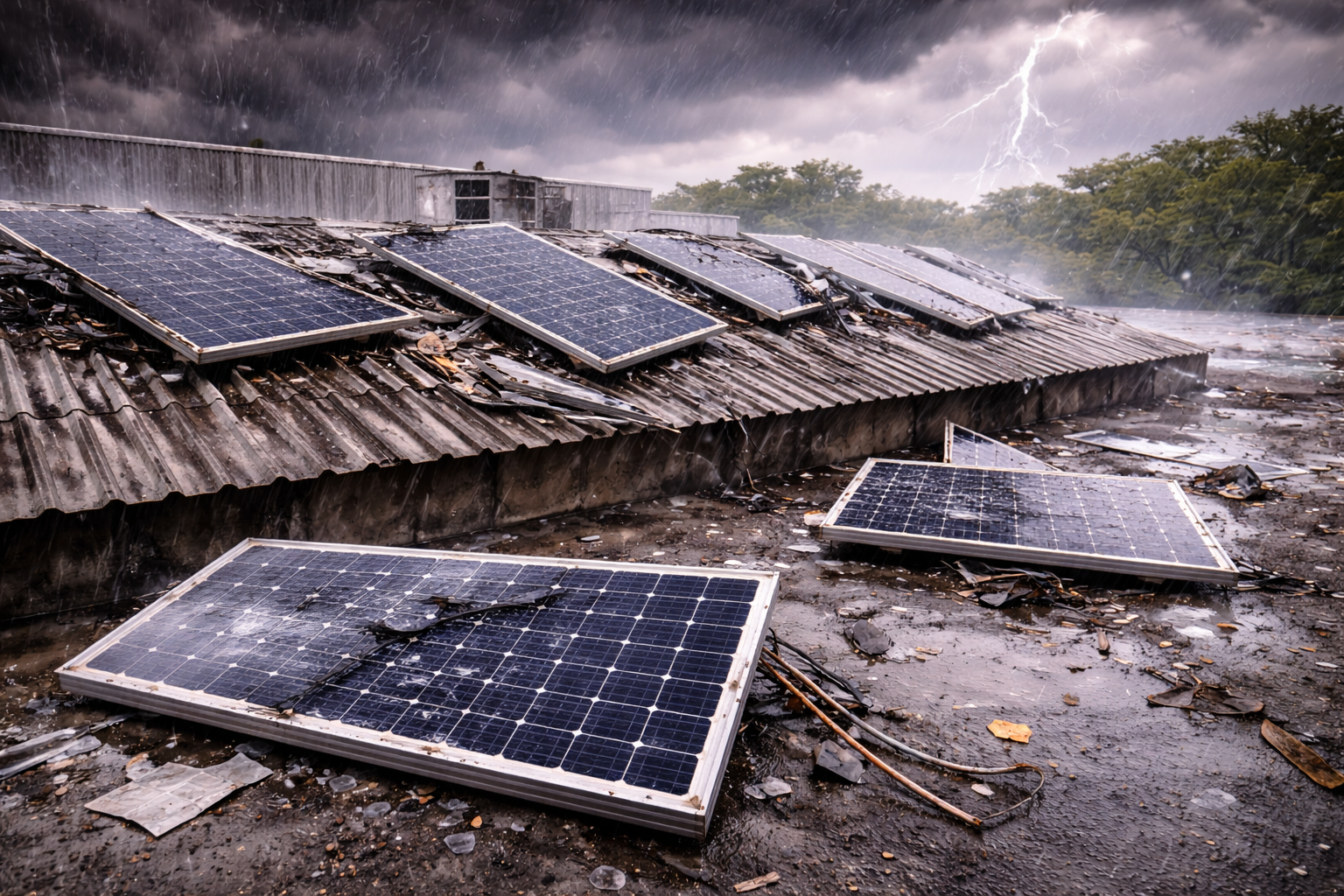 พายุพัดทำแผงโซลาร์เซลล์หลุดจากหลังคา ความเสียหายหลายแสน ประกันช่วยอย่างไร