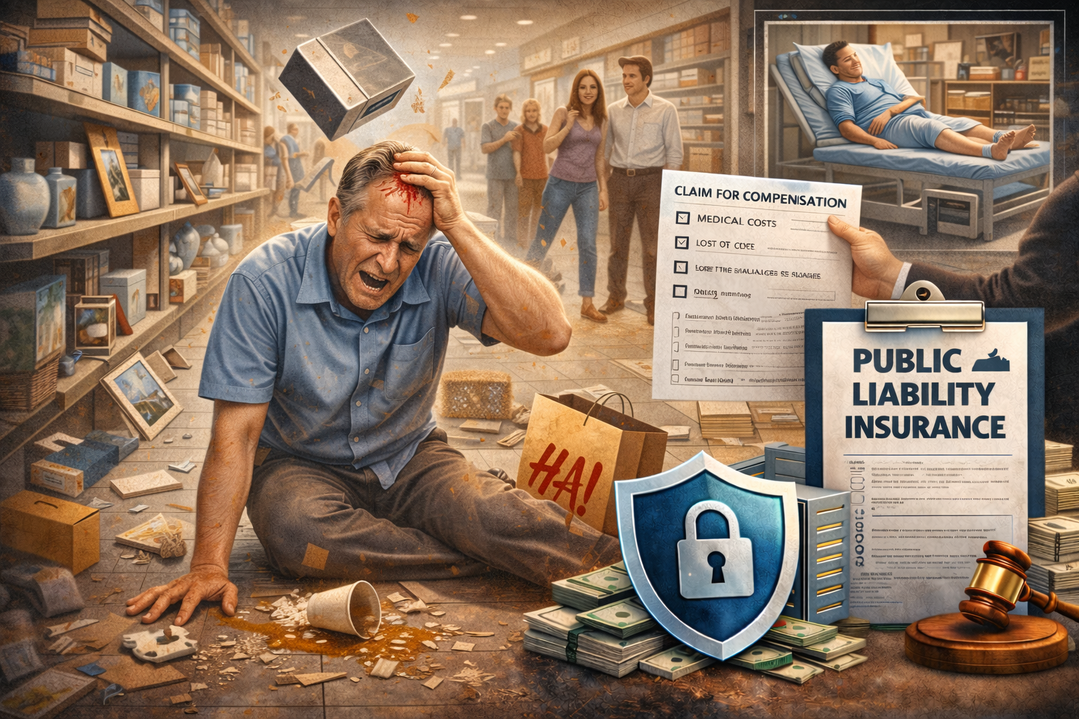 เคสจริง ลูกค้าโดนของตกใส่ในร้านค้า เจ้าของร้านต้องรับผิดชอบค่าเสียหาย