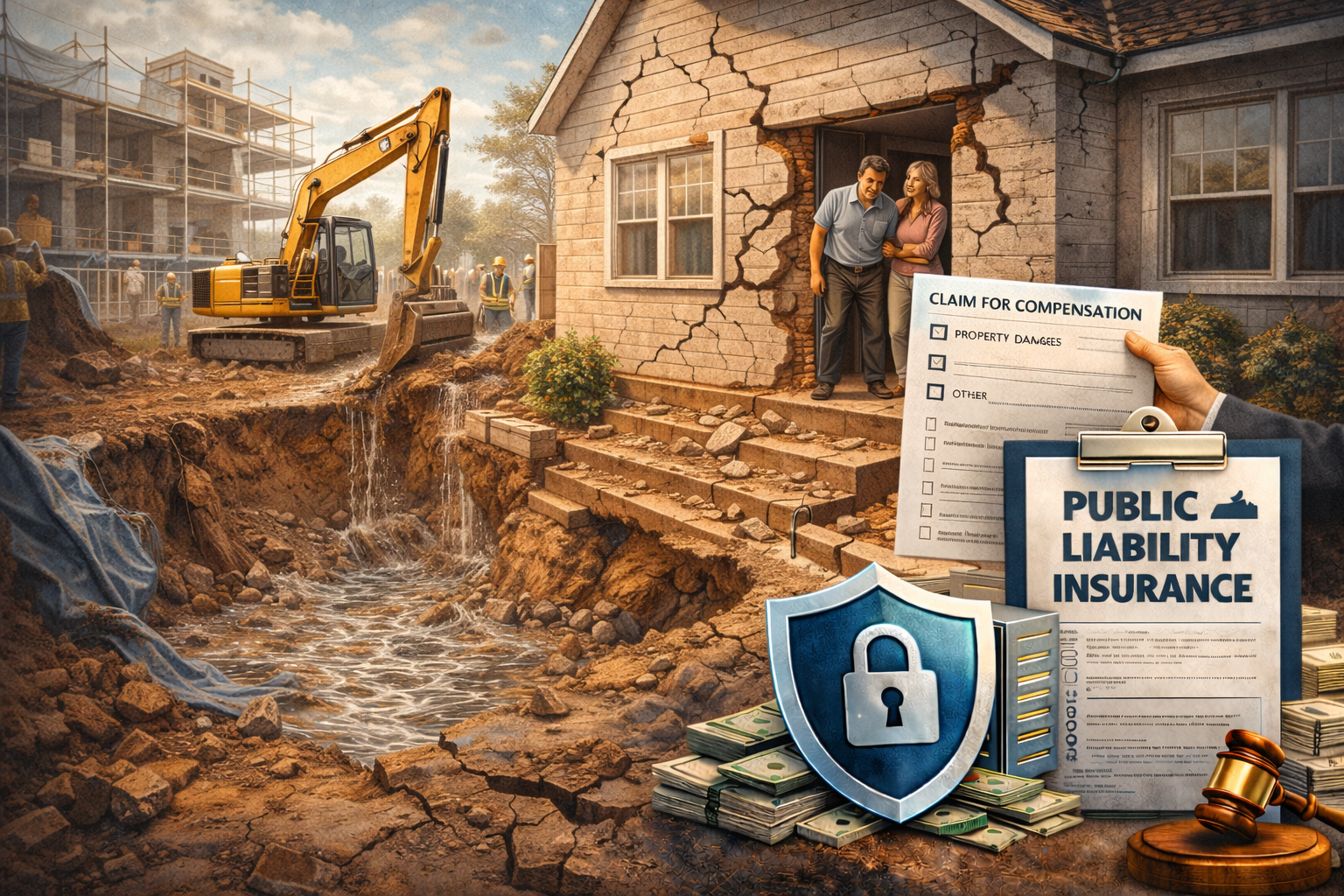 เคสจริง งานก่อสร้างทำบ้านข้างเคียงเสียหาย ผู้รับเหมาต้องรับผิดชอบค่าเสียหาย