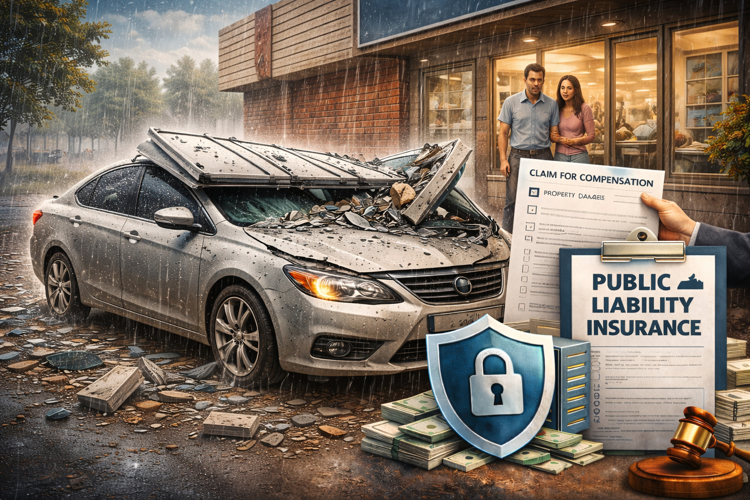 เคสจริง ป้ายร้านตกใส่รถลูกค้า เจ้าของร้านต้องรับผิดชอบค่าเสียหาย