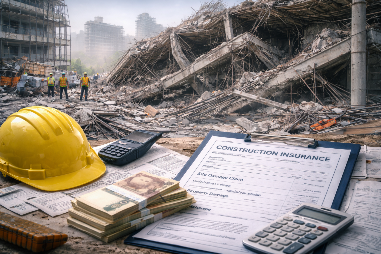 เคสจริง ประกันก่อสร้างช่วยเมื่ออาคารระหว่างก่อสร้างถล่ม