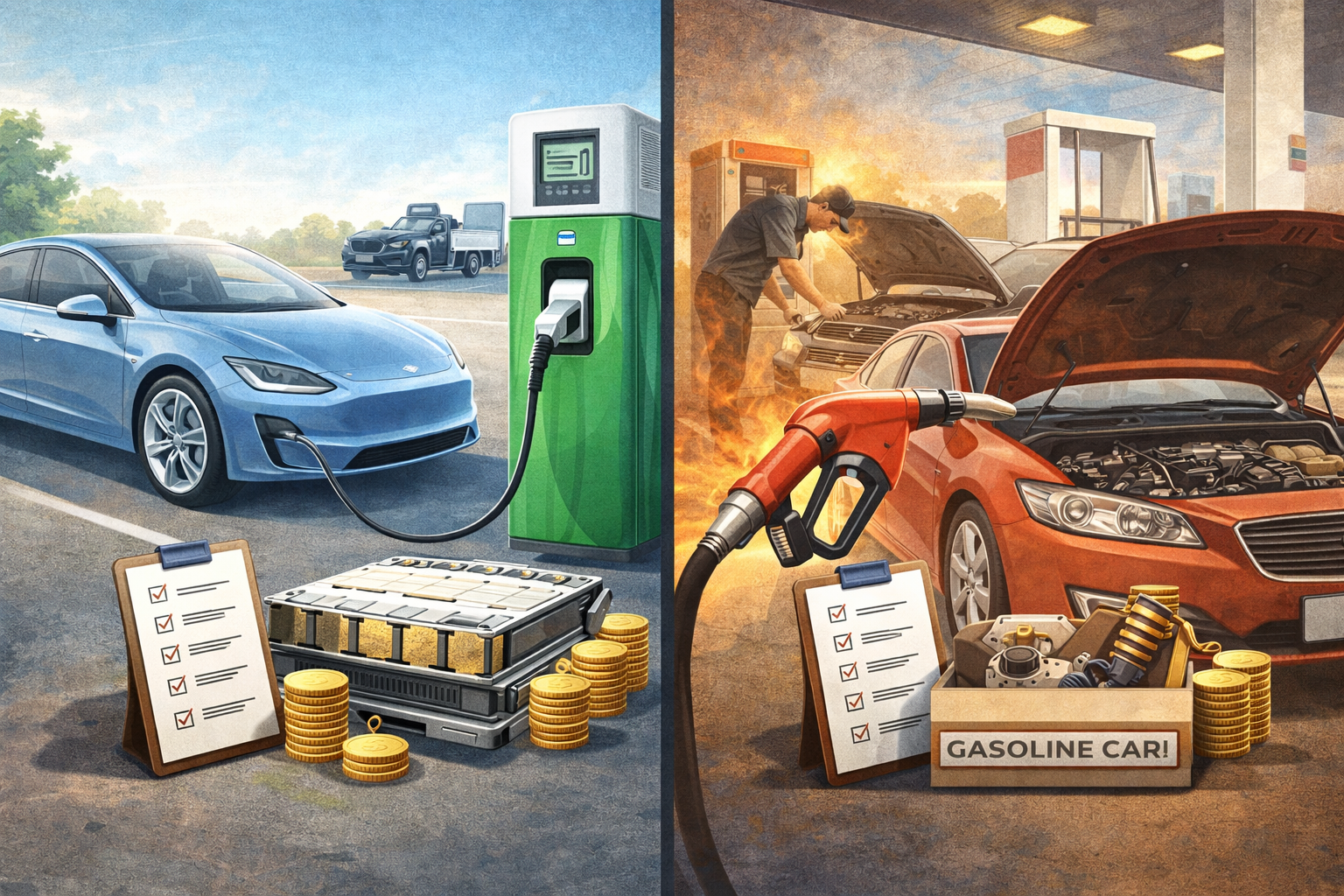 ประกัน EV vs รถน้ำมัน ต่างกันยังไง