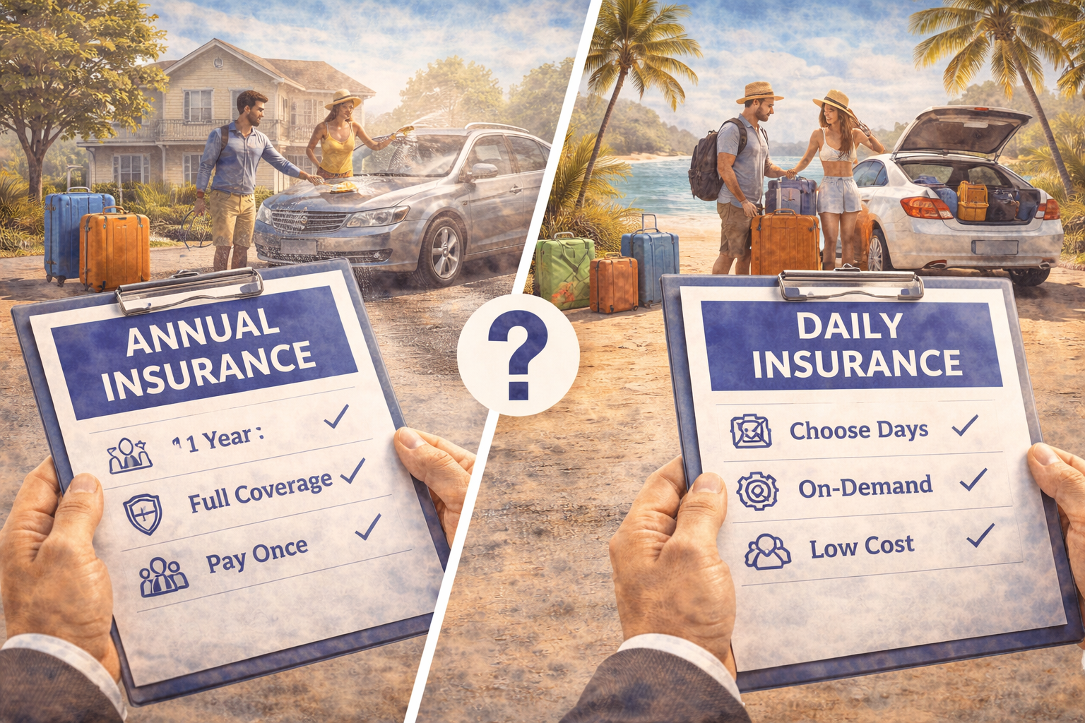 ประกันรายปี vs รายวัน ต่างกันยังไง แบบไหนคุ้มกว่า