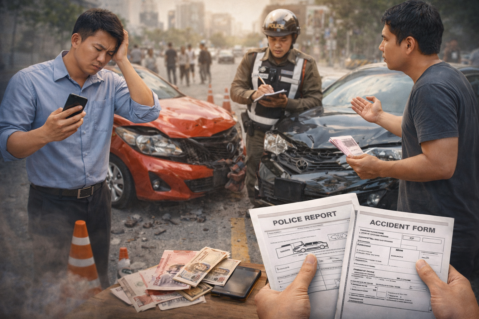 รถชนแล้วไม่มีประกัน ทำยังไง แก้สถานการณ์ให้เสียหายน้อยที่สุด