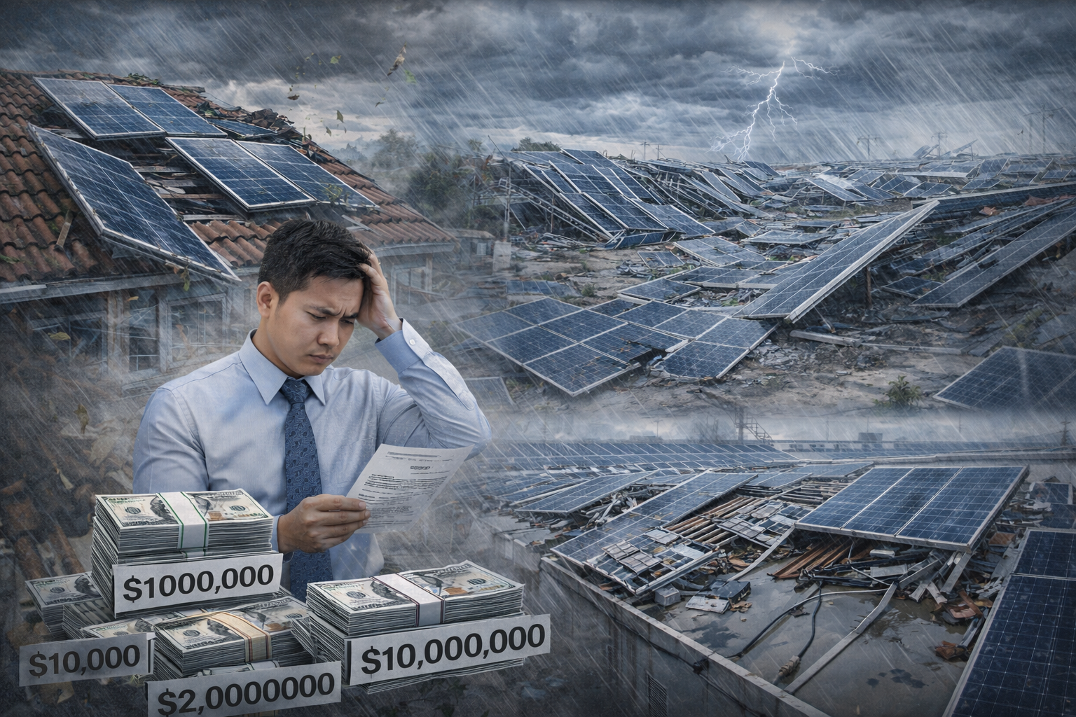 เคสโซลาร์เซลล์พายุเข้า เสียหายเท่าไหร่ ประเมินความเสี่ยงก่อนสายเกินไป