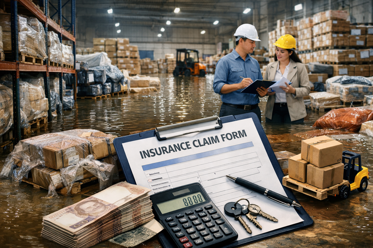 เคสโกดังสินค้าถูกน้ำท่วม ประกันจ่ายไหม