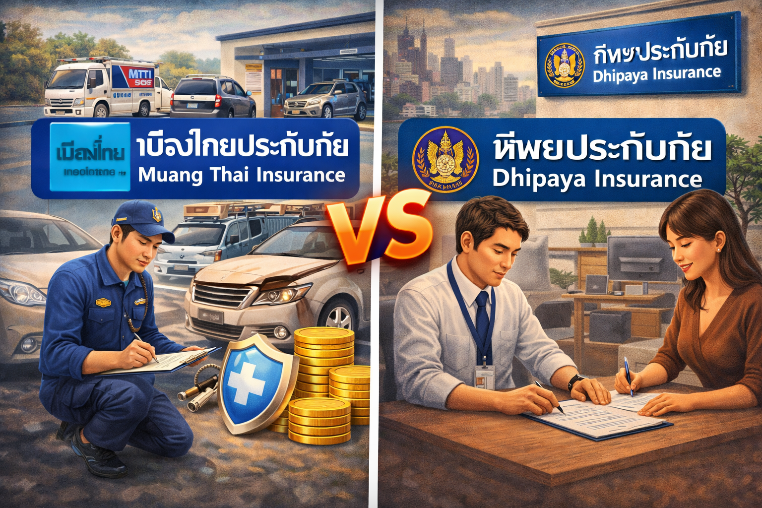 เมืองไทย vs ทิพยประกันภัย เลือกอะไรดี