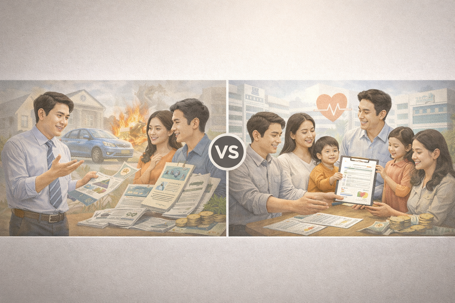 นายหน้าวินาศภัย vs ประกันชีวิต ต่างกันยังไง