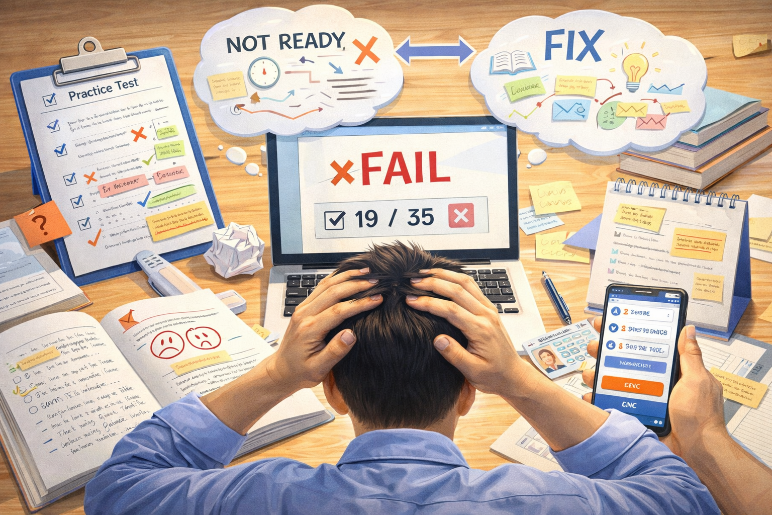 สอบนายหน้าประกันไม่ผ่าน ต้องทำยังไง แก้ยังไงให้ผ่านรอบถัดไป