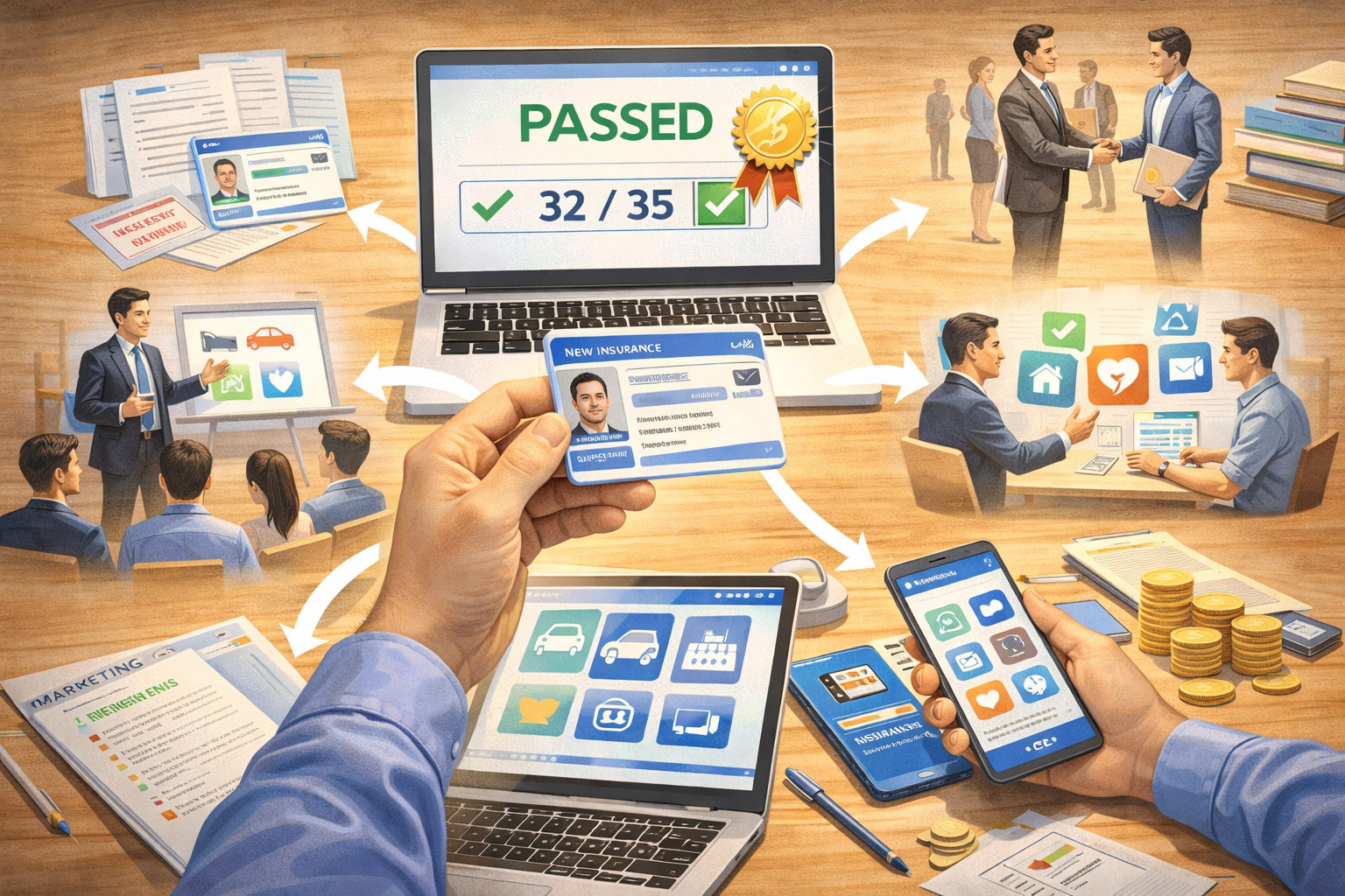 สอบนายหน้าประกัน ผ่านแล้วต้องทำอะไรต่อ เริ่มงานยังไง