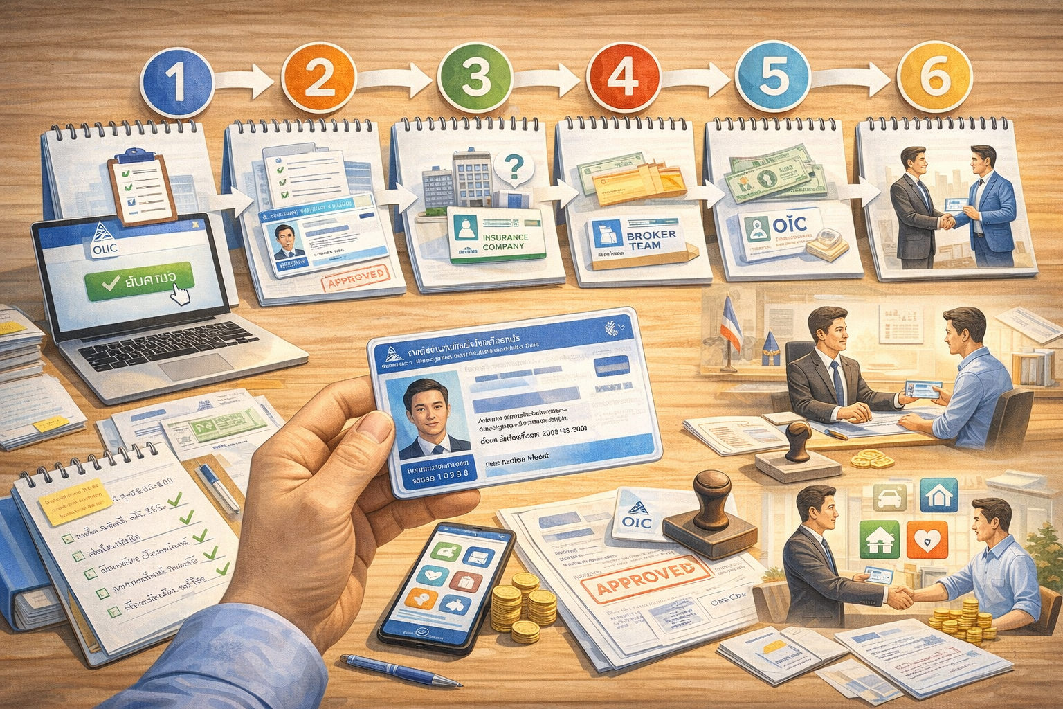 ขั้นตอนรับใบอนุญาตนายหน้าประกัน ทำยังไงให้ถูกต้อง