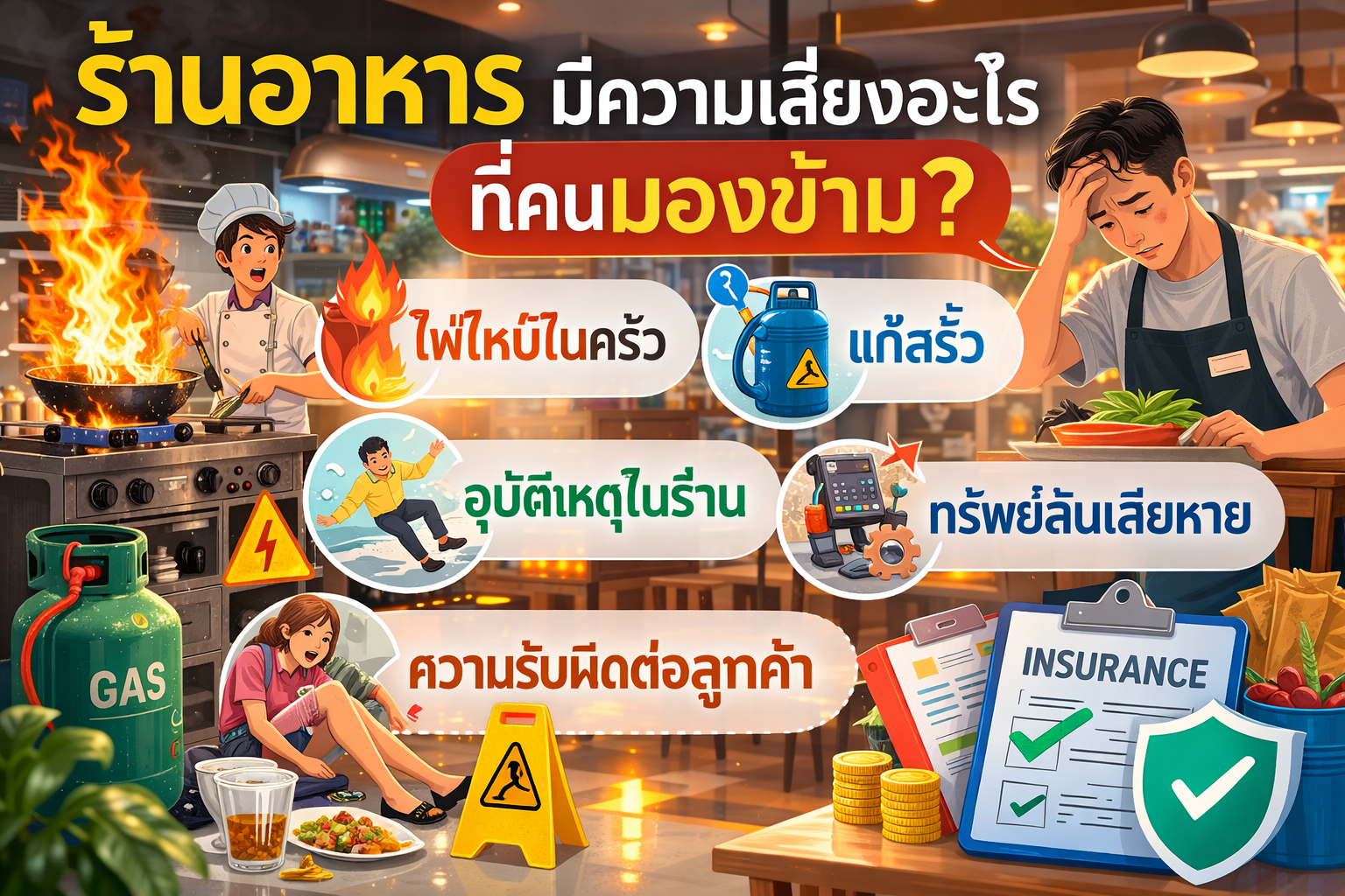 ร้านอาหารมีความเสี่ยงอะไรที่คนมองข้าม