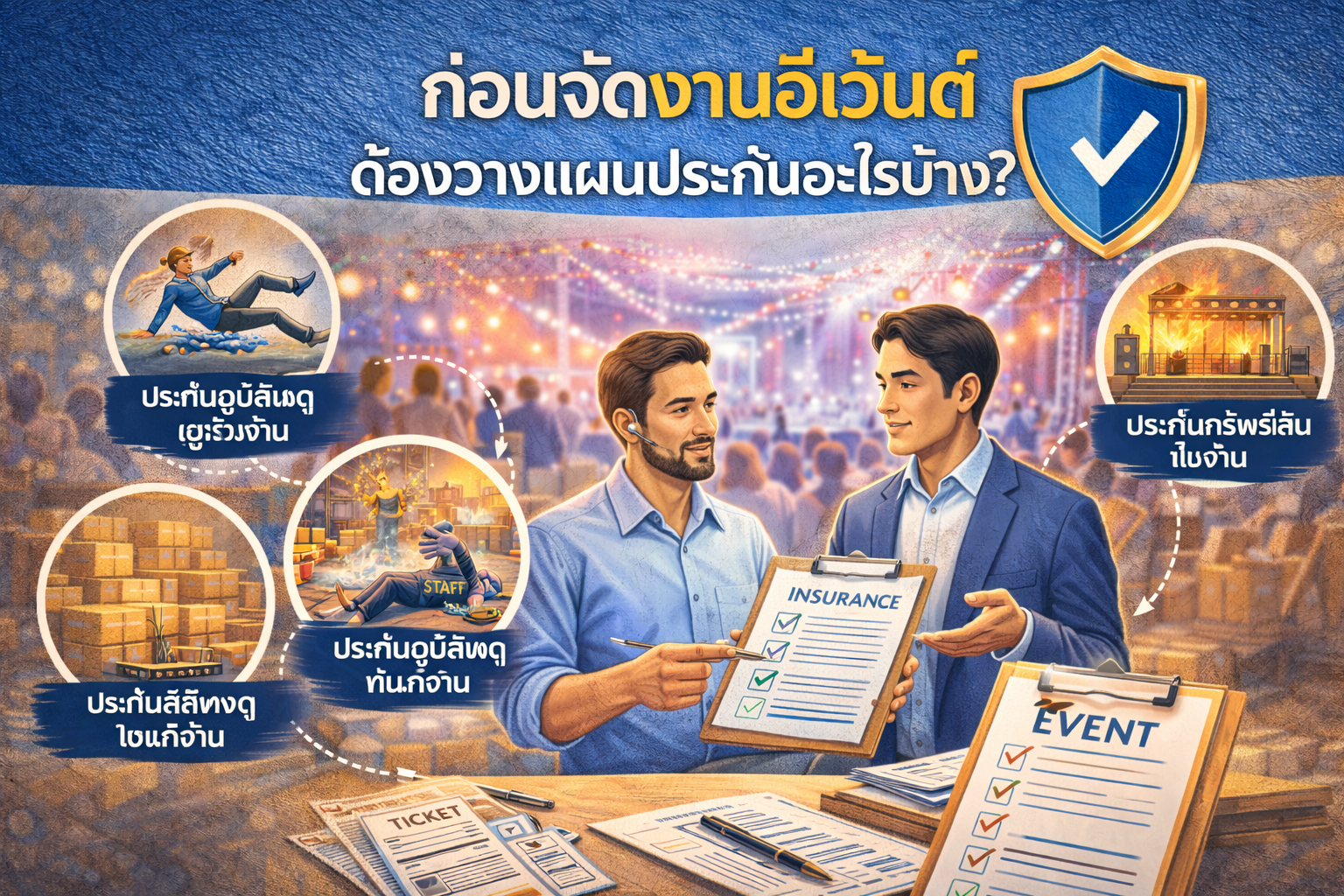 ก่อนจัดงานอีเว้นต์ ต้องวางแผนประกันอะไรบ้าง