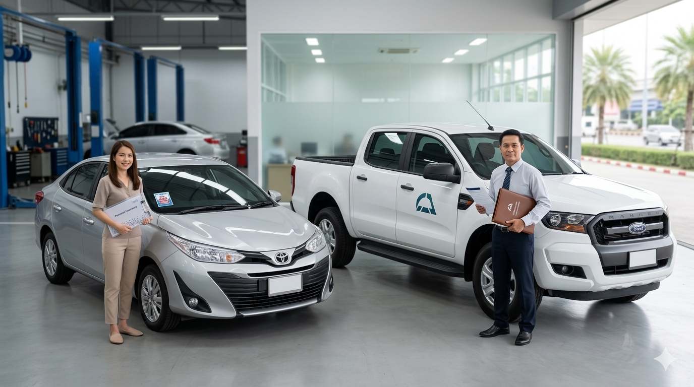 ประกันรถบริษัทกับส่วนบุคคลต่างกันไหม