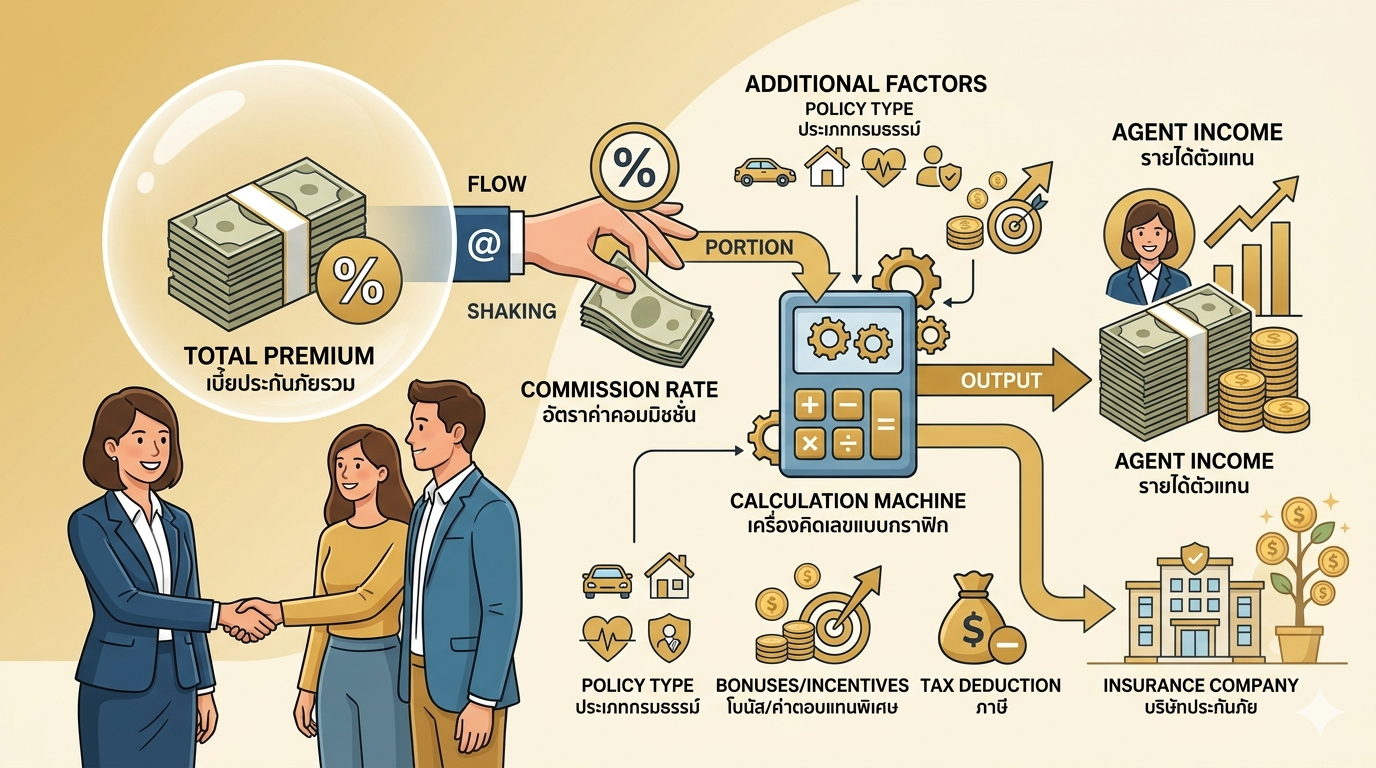 รายได้ค่าคอมมิชชั่นประกันคิดยังไง
