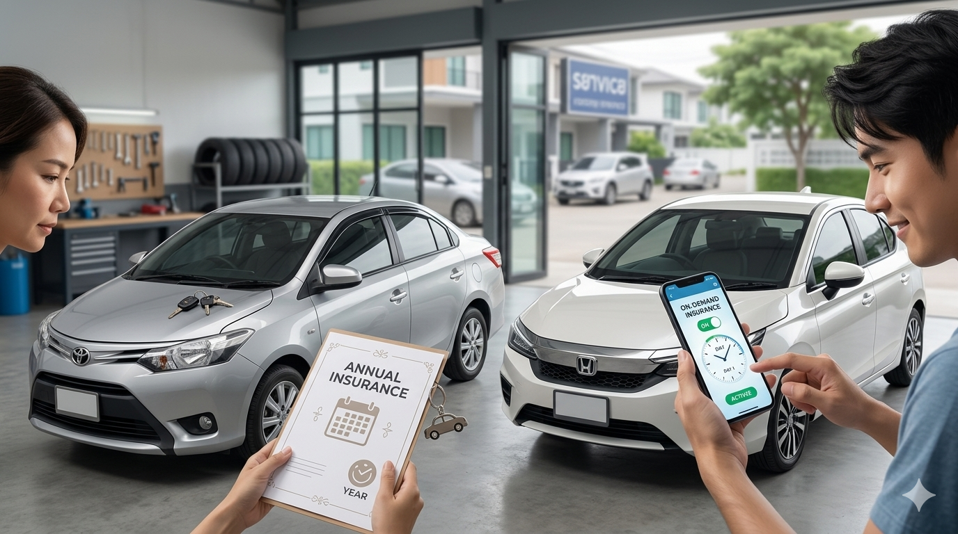 ประกันรถรายปี vs รายวัน